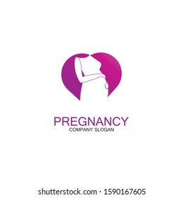 Pregnant logo template vector icon illustration design