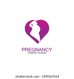 Pregnant logo template vector icon illustration design