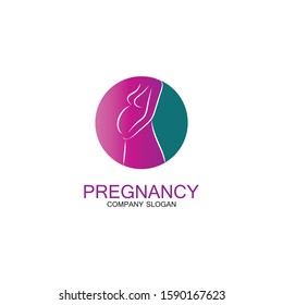 Pregnant logo template vector icon illustration design