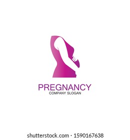 Pregnant logo template vector icon illustration design