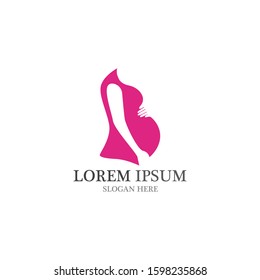 Pregnant logo template vector icon illustration design