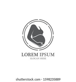 Pregnant logo template vector icon illustration design