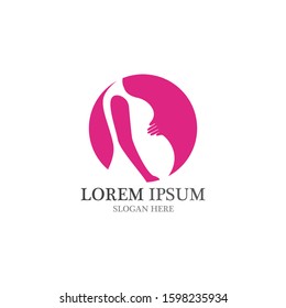 Pregnant logo template vector icon illustration design