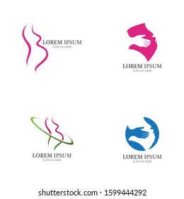 Pregnant logo template vector icon illustration design