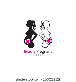 Pregnant logo template vector icon illustration design