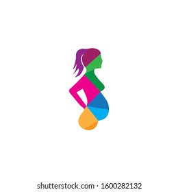 Pregnant logo template vector icon illustration design