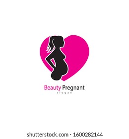 Pregnant logo template vector icon illustration design