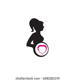 Pregnant logo template vector icon illustration design