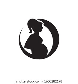 Pregnant logo template vector icon illustration design