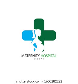 Pregnant logo template vector icon illustration design