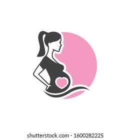 Pregnant logo template vector icon illustration design
