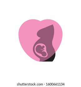 Pregnant logo template vector icon illustration design
