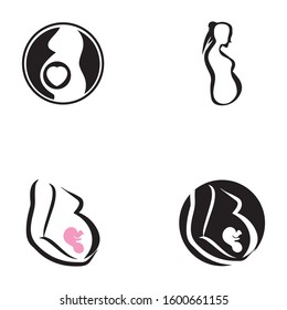 Pregnant logo template vector icon illustration design