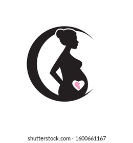 Pregnant logo template vector icon illustration design