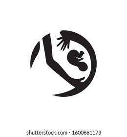 Pregnant logo template vector icon illustration design