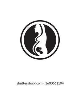 Pregnant logo template vector icon illustration design