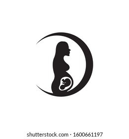 Pregnant logo template vector icon illustration design