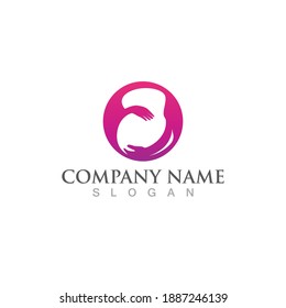Pregnant logo template vector icon illustration design