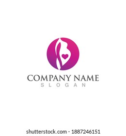 Schwangere Logo-Vorlage Vektorsymbol-Design