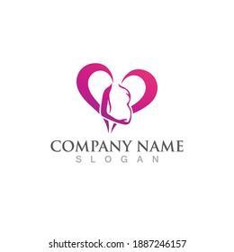 Pregnant logo template vector icon illustration design