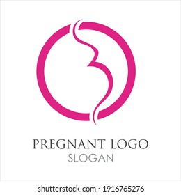 Pregnant logo template vector icon illustration design