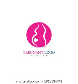 Schwangere Logo-Vorlage Vektorsymbol-Design