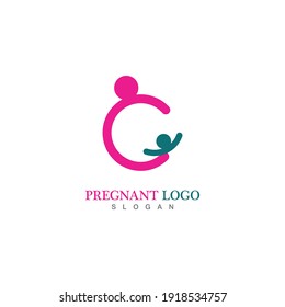 Pregnant logo template vector icon illustration design