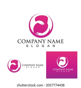 Pregnant logo template vector icon illustration design