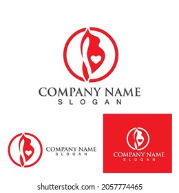 Pregnant logo template vector icon illustration design