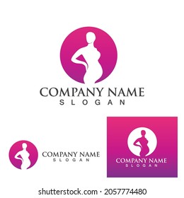 Pregnant logo template vector icon illustration design