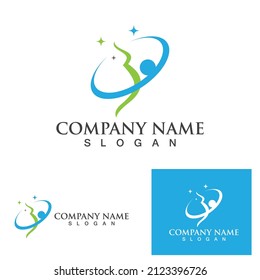 Pregnant logo template vector icon illustration design