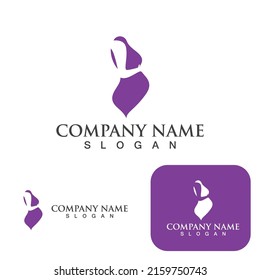 Pregnant logo template vector icon illustration design