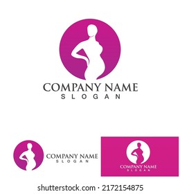 Pregnant logo template vector icon illustration design