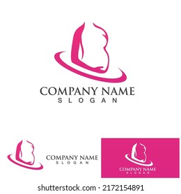 Pregnant logo template vector icon illustration design