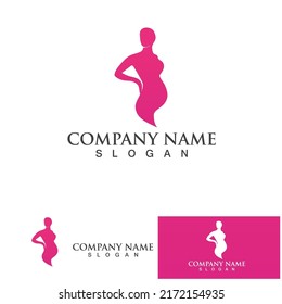 Pregnant logo template vector icon illustration design