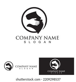 Pregnant logo template vector icon illustration design
