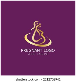 Pregnant logo template vector icon illustration design