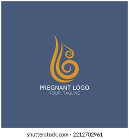 Pregnant logo template vector icon illustration design
