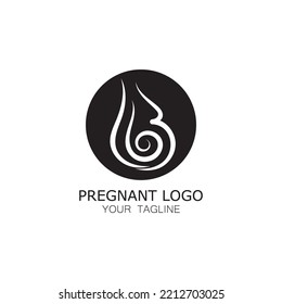 Schwangere Logo-Vorlage Vektorsymbol-Design