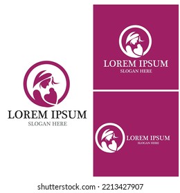 Pregnant logo template vector icon illustration design