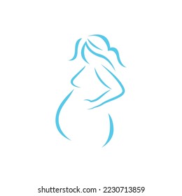Pregnant logo template vector icon illustration design