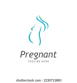 Pregnant logo template vector icon illustration design