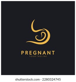 Pregnant logo template vector icon illustration design