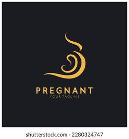Pregnant logo template vector icon illustration design