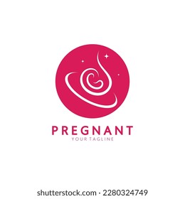 Pregnant logo template vector icon illustration design