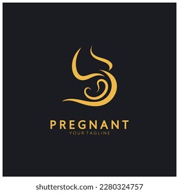 Pregnant logo template vector icon illustration design