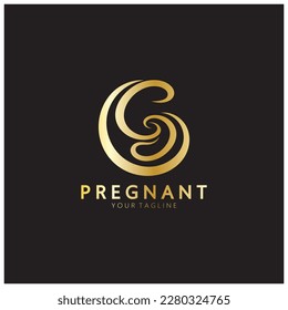 Pregnant logo template vector icon illustration design