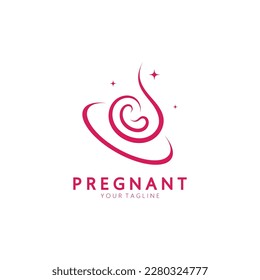 Pregnant logo template vector icon illustration design