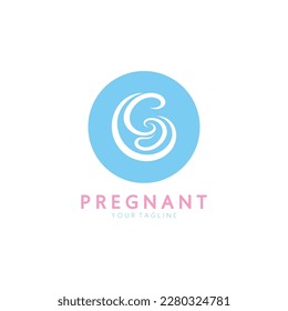 Pregnant logo template vector icon illustration design