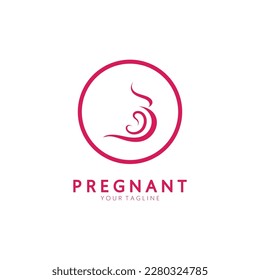 Pregnant logo template vector icon illustration design
